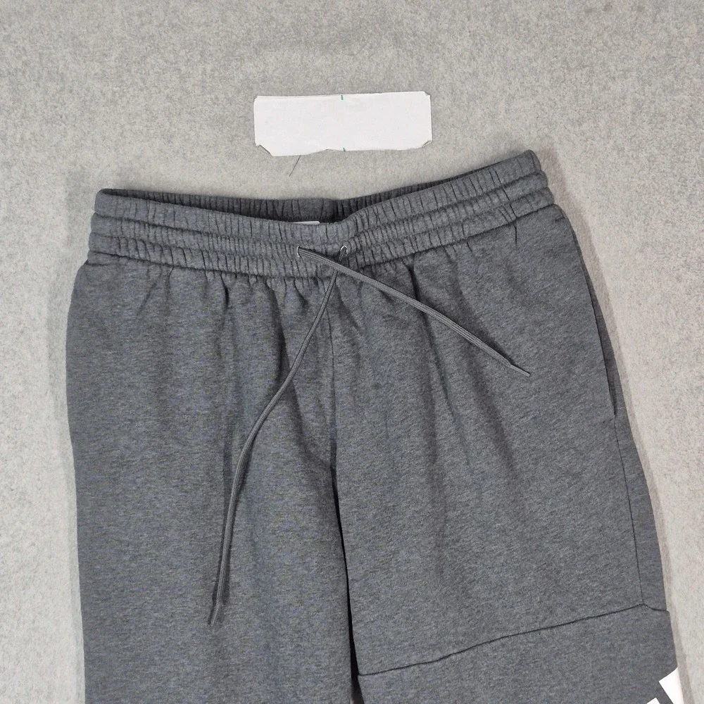 Adidas Men Sweatpants 2XL Gray Tapered Jogger Fleece Logo Activewear 29